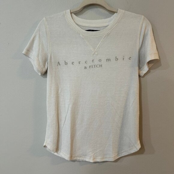 Abercrombie & Fitch Lightweight White Crewneck T-Shirt Women’s Size Small - Picture 3 of 5